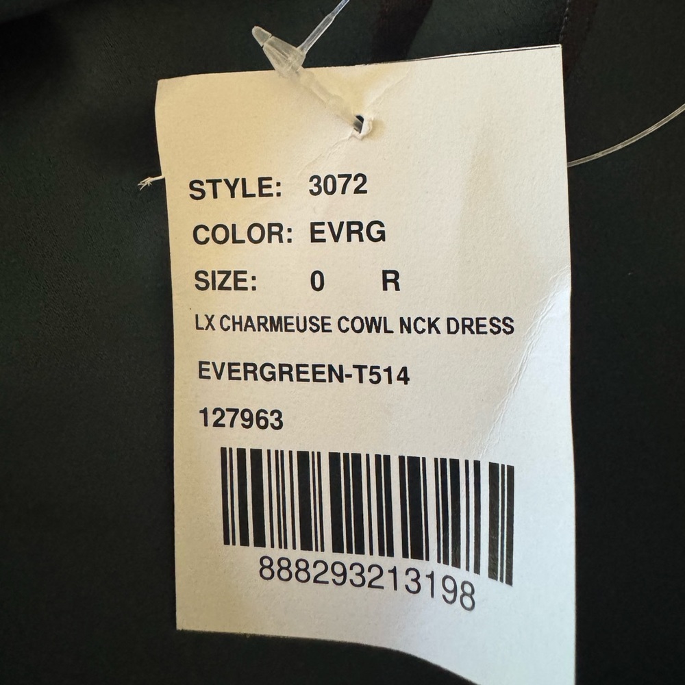 Dessy Collection Cowl-Neck Draped Wrap Maxi Front Slit Dress Evergreen,SZ 0, NWT - Picture 10 of 12